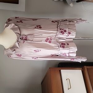 Love Sam silver embroidered blouse size Small